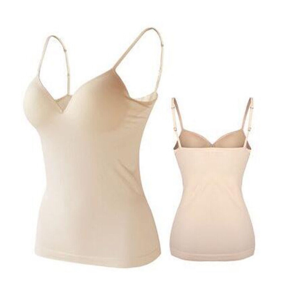 Women’s Camisole/Tank Top with Built in Shelf Bra & Adjustable Spaghetti Straps